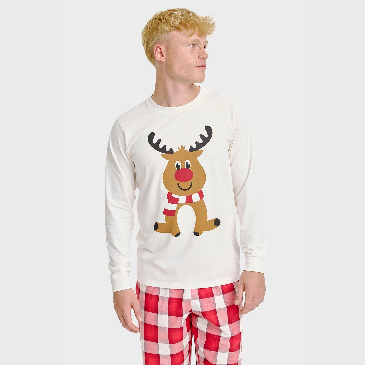 Das Rentier-Pyjama-Oberteil - Herren